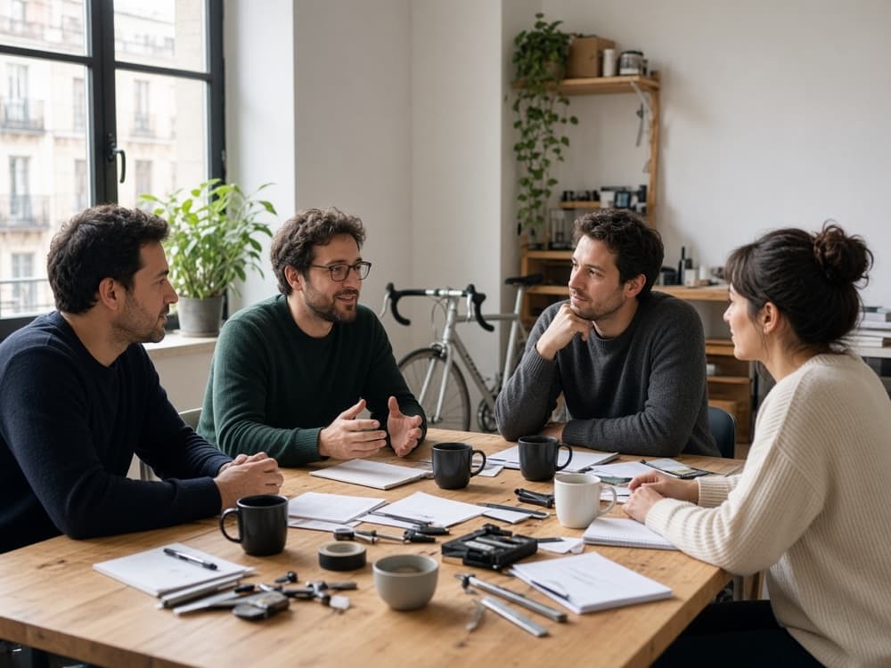 El equipo fundador de AlquilCerca en su oficina de Madrid